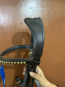 Special Quality Horse Anatomic <b>Bridle</b> Made of Genuine Leather Seasonal Weight Reduction Intelligent - Product Image 6