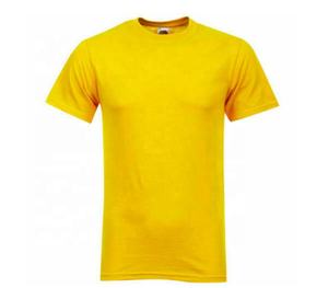 Camiseta amarilla de cuello redondo para hombre - Product Image 1