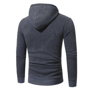 OEM Plain Pullover Hoodies Casual 100% Cotton Fleece Thick Long Sleeves Hoodies Stylish Pullover Hoodies pour hommes - Product Image 2