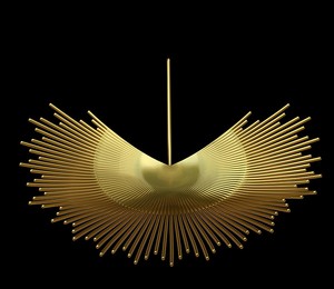 Plato de fruta de varilla de metal con aspecto elegante, plato de servicio decorativo de mesa de lujo real Premium, plato de fruta de alambre de gama alta - Product Image 1