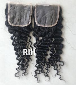 Extension de cheveux humains péruviens à fermeture alignée par cuticule ondulée en dentelle suisse transparente Hd 4*4 indienne du vendeur de cheveux indiens - Product Image 5