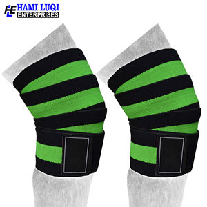 Coton Genou Wrap Élastique Compression Personnalisable Logo Design Élégant Gym Fitness Confortable Soutien Haltérophilie Powerlifting - Product Image 3