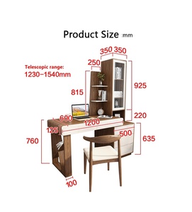 Sản Phẩm Hàng Đầu Hình Chữ Nhật Bằng Gỗ Màu Nâu Chuyển Đổi Mở Rộng Điều Hành Bảng Văn Phòng Máy Tính Viết Bảng Bàn - Product Image 6