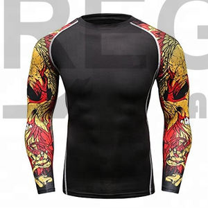 Camisa deportiva de manga larga para hombres, tela Bjj personalizada, diseño libre, poliéster liso, sublimación personalizada, OEM, Gsm, venta al por mayor - Product Image 1