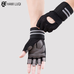 Gants de sport antidérapants pour enfants, pièces, gants de Fitness, noir, rouge, bleu, Logo, emballage couleur en caoutchouc, taille de poignet - Product Image 2