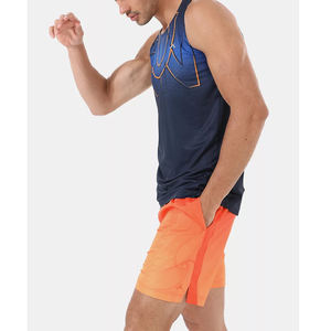 เสื้อกล้ามถักรัดรูปสำหรับผู้ชายแห้งเร็วเป็นมิตรกับสิ่งแวดล้อมเสื้อกล้ามวิ่งออกกำลังกายในยิมออกแบบได้ตามต้องการ - Product Image 5