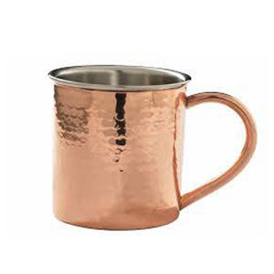 Tasse de mulet de moscou en cuivre, bois massif, intérieur en nickel - Product Image 1