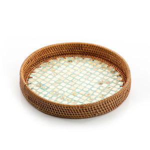 Plateau de service en rotin et perles, pour Table basse, fruits Durable, nouveau Design au Vietnam, livraison gratuite - Product Image 3