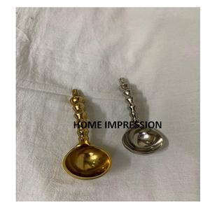 Mesa de lujo con cuentas de Metal, cucharas y cucharas de oro y plata, venta al por mayor - Product Image 3