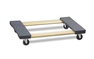 Chariot de transport à roues, haute capacité, léger, en polypropylène, déplacement fluide dans toutes les directions, capacité de 660 lb, chariot de transport pour le bois - Product Image 4