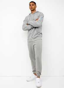 Conjunto Deportivo Personalizable de Dos Piezas para Hombre, Sudadera y Pantalones Cortos Deportivos con Estampado Sólido, Ropa Deportiva para Entrenamiento de Primavera - Product Image 2