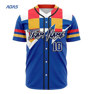 メンズシャツファッショナブルな完全昇華女性野球ジャージー製造刺Embroidery - Product Image 5