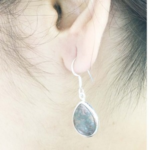Pendientes unisex de Plata de Ley 925 al por mayor con piedras preciosas eudolitas estilo étnico Pear Cab rosa oscuro regalo fiesta boda - Product Image 6