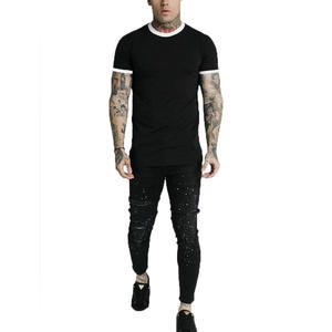 OEM de alta calidad al por mayor T camisas en tejido suave con logotipo personalizado en precio barato vaqueros Fitness Unisex - Product Image 4