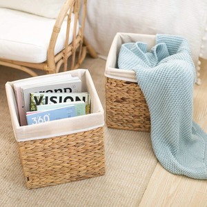 Cestas de almacenamiento de algas marinas de jacinto de agua Natural de Vietnam para niños, cestas de animales de bambú encantadoras, ropa, comida, organización de cocina - Product Image 4