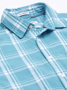 เสื้อเชิ้ตเข้ารูปติดกระดุมสำหรับผู้ชายคอตั้งไซส์ใหญ่พิเศษผ้าฝ้าย100% กันยับ - Product Image 4