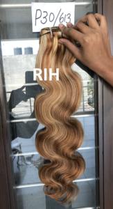 มองโกเลีย100% ขายส่งอินเดียหนังกำพร้าชิดเรมี่เวอร์จินดิบวัด # P30/613ร่างกายคลื่นนามสกุลผมมนุษย์การรวมกลุ่มของผู้ขาย - Product Image 5