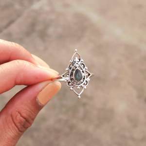 Anillo de Labradorita Natural, Joyería de Plata de Ley 925 con Piedras Preciosas, Diseño Clásico Más Vendido, Nueva Llegada - Product Image 4