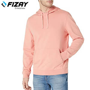 Pull-over à capuche en coton pour hommes sérigraphie personnalisée Sweat-shirt en molleton de fitness pour l'hiver coupe ajustée - Product Image 2