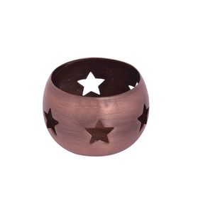 Linternas votivas de hierro marrón hechas a mano nuevas decoraciones de boda para interiores y exteriores accesorios de Festival para decoración de Navidad para el hogar - Product Image 1