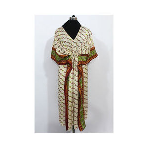Beautifully Designed Multi Color Vintage <b>Kimono</b> Robe Long Sleeves Knee Length Handmade Printed Kaftan Style <b>Kimono</b> Robe - Product Image 5