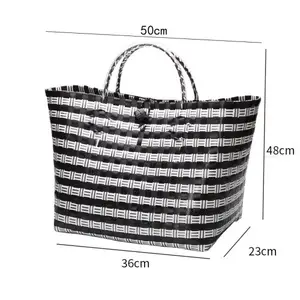 Handmade colorful PP strap weave beach tote bag from in Viet Nam//Ms. Esther (WhatsApp: +84-963-590-549)