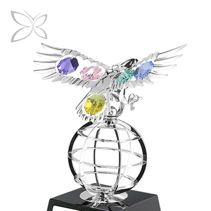 Đại Bàng Kim Loại Mạ Crôm Trang Trí Với Tinh Thể Cắt Rực Rỡ Cúp Quà Tặng Công Ty - Product Image 5