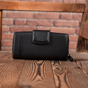 Sac à main Long pour femmes 2023 dernière conception boîte-cadeau en cuir véritable en option fermeture éclair et moraillon couleur personnalisée antivol - Product Image 2