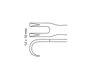 Instrument chirurgical en plastique, 20 pièces, crochet Nasal Double, en acier inoxydable, approuvé CE, 10cm - Product Image 4