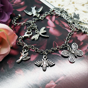 Fashion Cute Butterfly <b>Dragonfly</b> Owl Charms Beaded <b>Bracelet</b> for Women - Product Image 2
