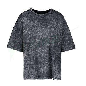 Camiseta con logotipo personalizado para hombre Acid Wash-Jersey de talla grande Diseño en blanco transpirable - Product Image 3