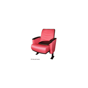 Silla de Auditorio DELTA para Sala de Conferencias, Plegable, con Pedestal de Metal Resistente, Espuma Moldeada de Alta Comodidad, Tableta de Escritura ABS y Portavasos - Product Image 1
