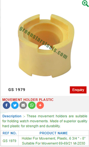 Support de mouvement en plastique pour outils de fabrication de montres GS Composants essentiels de la montre-bracelet - Product Image 2