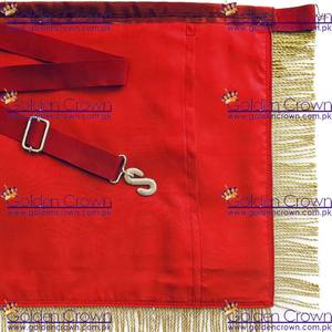 ผ้ากันเปื้อนหนังลายพระราชมหาปุโรหิตมาโซนิกเย็บด้วยมือลายปัก - Product Image 4