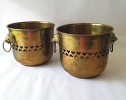Bac de culture moderne doré en laiton avec support, Pots de plantes sur pied avec supports métalliques, Pot de fleurs pour décor de salon - Product Image 3
