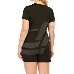 Conjunto doble de Camiseta de algodón con logotipo personalizado para mujer, camiseta de manga corta y conjuntos gemelos cortos/conjuntos gemelos de moda para niña - Product Image 2