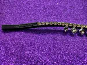 Banda de cejas gris claro de calidad superior, diseñador cuadrado de cristal, cuero negro y marrón, producto de caballo de ajuste cómodo - Product Image 3