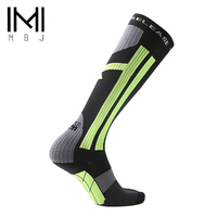 Chaussettes de sport à compression en tricot à séchage rapide pour l'automne, avec compression de 8-15/15-20 mmHg, en Spandex/Nylon, colorées