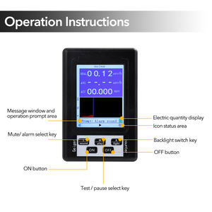 Roktools detector de radiação <span class=keywords><strong>digital</strong></span>, contador geiger, medidor de radiação de mármore preto, tubo gm - Product Image 2