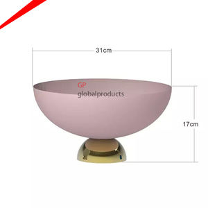 Cuenco redondo de metal de diseño moderno 2025 con diseño de flores doradas en la parte superior, cuenco para servir ensalada de frutas y fiestas - Product Image 6