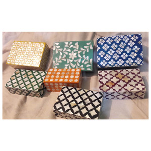 Mother Of Pearl <b>Floral</b> Art Marble Inlay Gift <b>Box</b> - Product Image 1