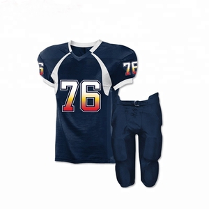 Maillot de football américain grande taille personnalisé de haute qualité avec impression par transfert thermique, 100 % polyester, couleurs personnalisables, ensemble d'uniformes en maille - Product Image 5