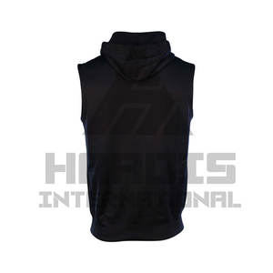 Hot Selling Sporty Gym Wear <b>Hoodie</b> <b>Men's</b> <b>Sleeveless</b> Custom Printing logo Lightweight <b>Sleeveless</b> Gym <b>Hoodie</b> - Product Image 2