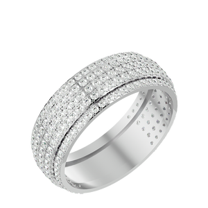 1.30 Carat Round Natural Diamond <b>Men's</b> Wedding Band Prong-<b>Set</b> Hip Hop Style <b>Ring</b> - Product Image 3