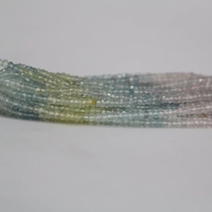 Cuentas de Rondelle facetadas de Aguamarina múltiple Natural de 3mm para ajuste de joyería 100%, fabricante de hebras de cuentas de piedras preciosas de precio más bajo - Product Image 4