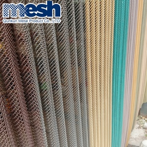 High Quality Architectural Metal Coil Drapery Curtain <strong>Mesh</strong> Panel Plain Weave Wall Design Woven Style - Product Image 1
