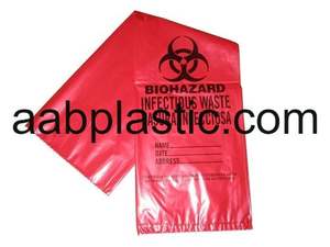 Design Custom LDPE Biohazard <b>Medical</b> Waste <b>Bags</b> Yellow <b>Bags</b> Biodegradable AAB Brand Model AAB-L ISO14001 Certified - Product Image 2