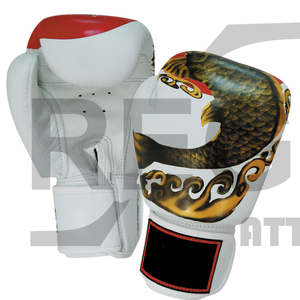 Guantes de boxeo de cuero mezclado con soporte de muñeca, 8oz, 10oz, 12oz, 14oz, 16oz, OEM personalizado, venta al por mayor - Product Image 5