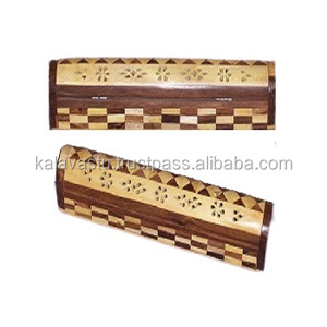 Handmade Wooden Coffin Box Shape Incense Holder Burner Agarbatti Stand Aromatherapy <b>Diffuser</b> for <b>Room</b> & Religious Use Seed - Product Image 1