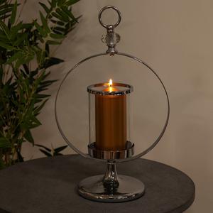 Aluminum Metal & Glass <b>Hurricane</b> Candleholder for Weddings and Christmas Elegant Metal <b>Candle</b> Holders Lanterns <b>Candle</b> Jars - Product Image 1